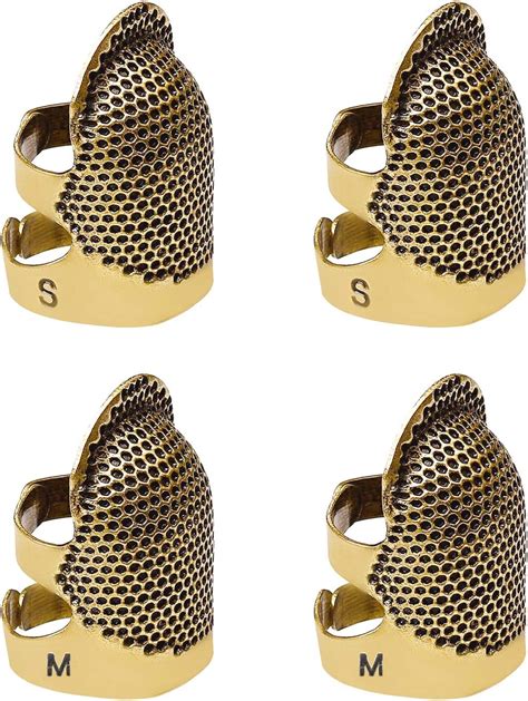 4 Pack Sewing Thimble Finger Protector, Adjustable .
